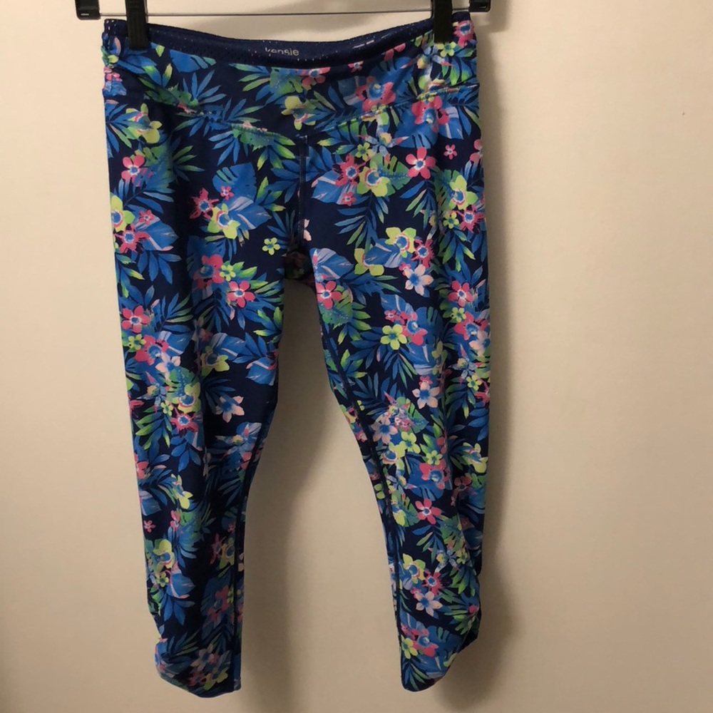 Kensie performance tropical print work out pant S